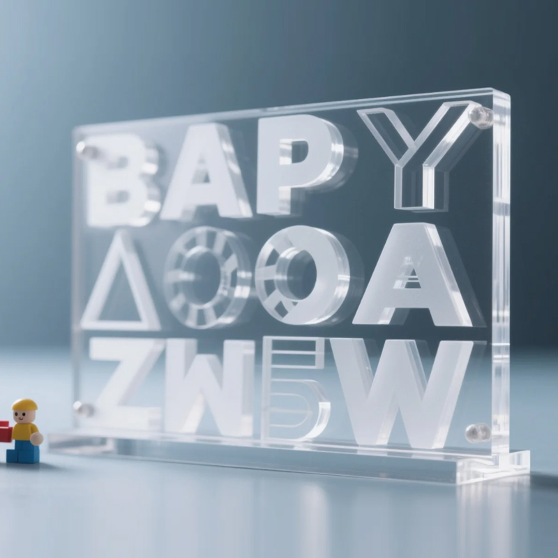 Acrylic plastic engraving