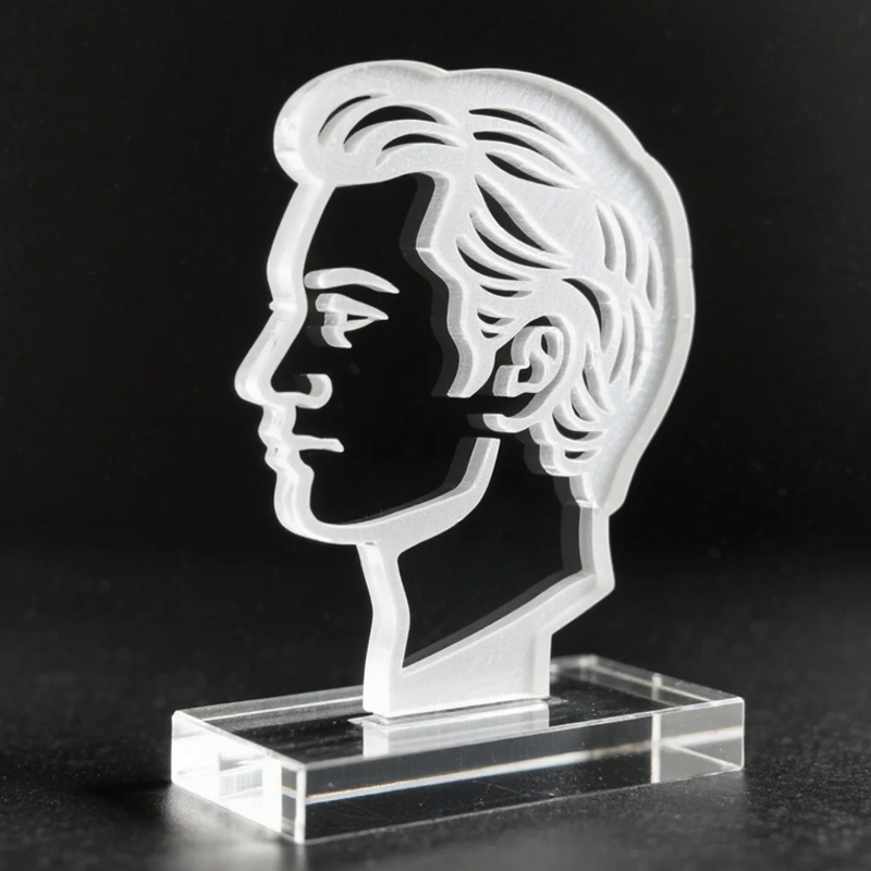 Acrylic plastic engraving